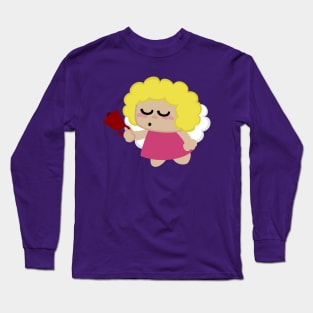 Ángel Con Campana Feliz Navidad Long Sleeve T-Shirt